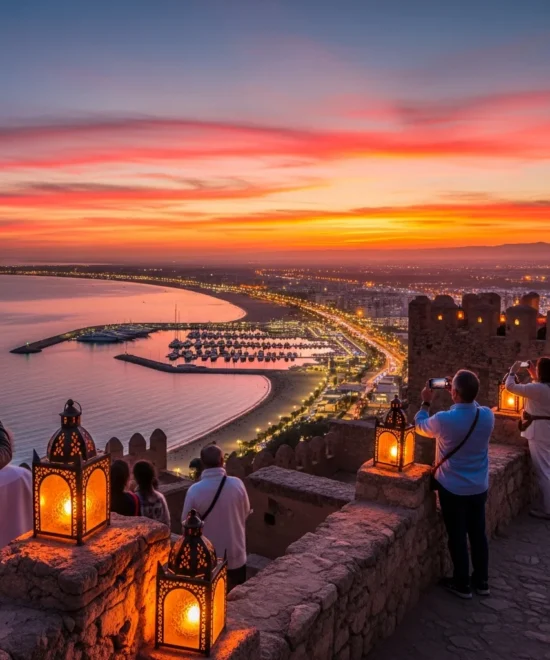 Sunset at the Kasbah Oufella Viewpoint