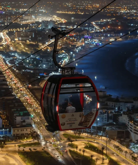 Nächte mit der Seilbahn in Agadir